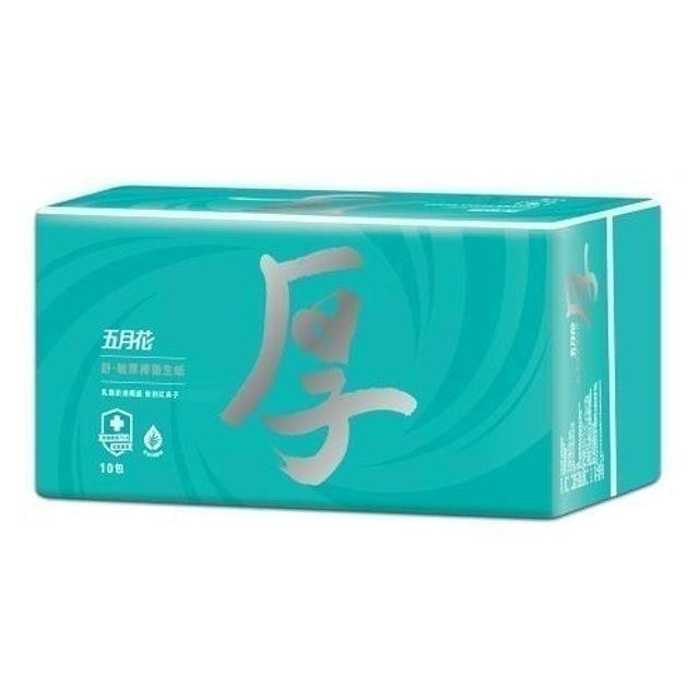 五月花 舒敏厚棒抽取式衛生紙 ｜ 10包組